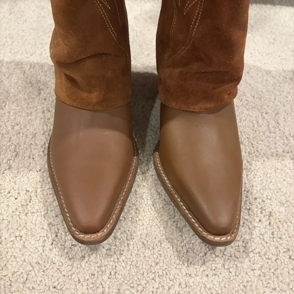 Try On/demo Dingo Women's Wild Fire Western Boots Brown Size 9 Dl2280 Cowboy